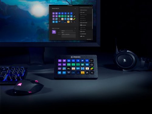 Elgato - Stream Deck XL Wired Keypad with Back Lighting - Black