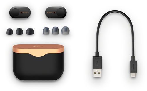 Sony - WF-1000XM3 True Wireless Noise Cancelling In-Ear Headphones - Black