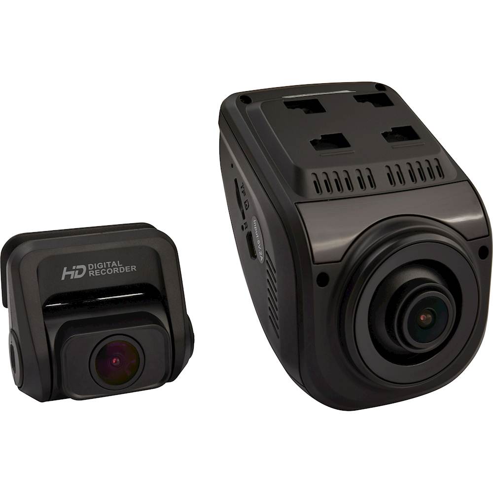 Rexing - V1P Max Real 4K UHD Dual-Channel Front and Rear Wi-Fi Dash Camera -...