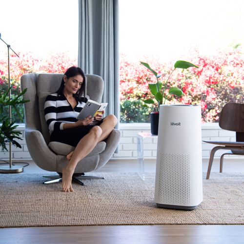Levoit - Airzone 710 Sq. Ft True HEPA Air Purifier - White