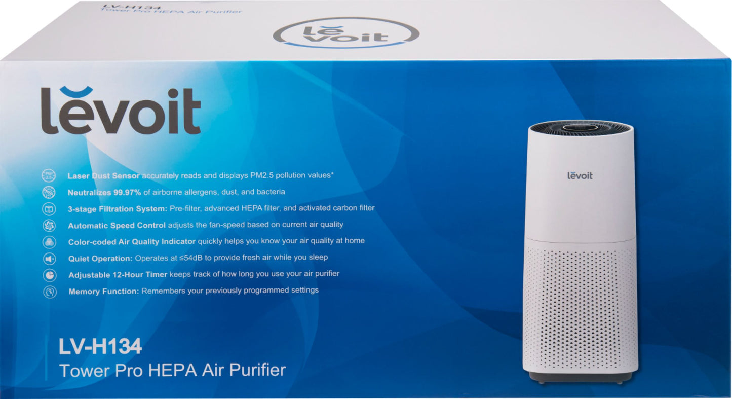 Levoit - Airzone 710 Sq. Ft True HEPA Air Purifier - White