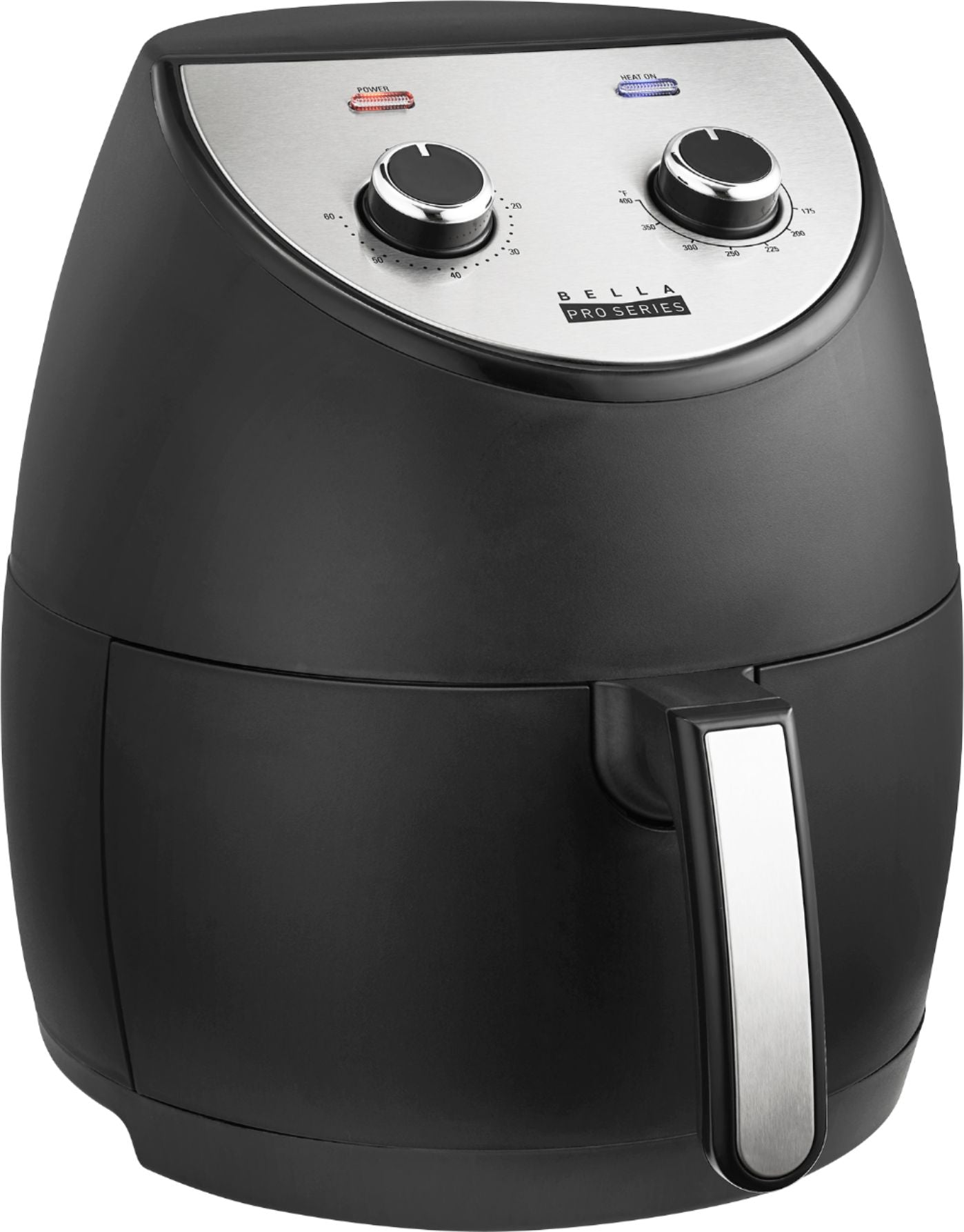 Bella Pro Series - 4.2-qt. Analog Air Fryer - Black Matte