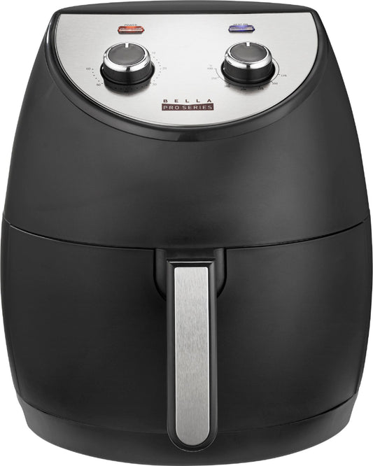 Bella Pro Series - 4.2-qt. Analog Air Fryer - Black Matte