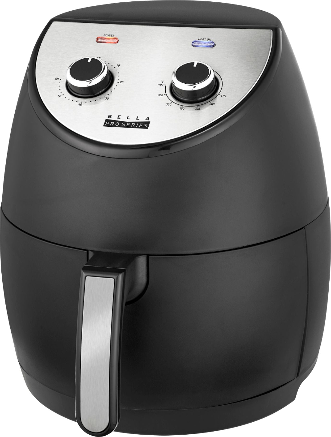 Bella Pro Series - 4.2-qt. Analog Air Fryer - Black Matte