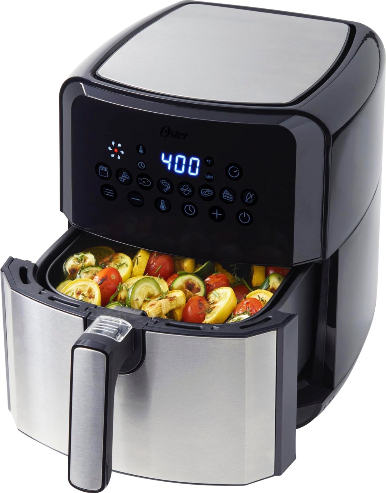 Oster - DiamondForce Nonstick  XL 5 Quart Digital Air Fryer - Black