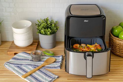 Oster - DiamondForce Nonstick  XL 5 Quart Digital Air Fryer - Black