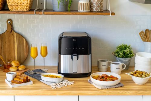 Oster - DiamondForce Nonstick  XL 5 Quart Digital Air Fryer - Black