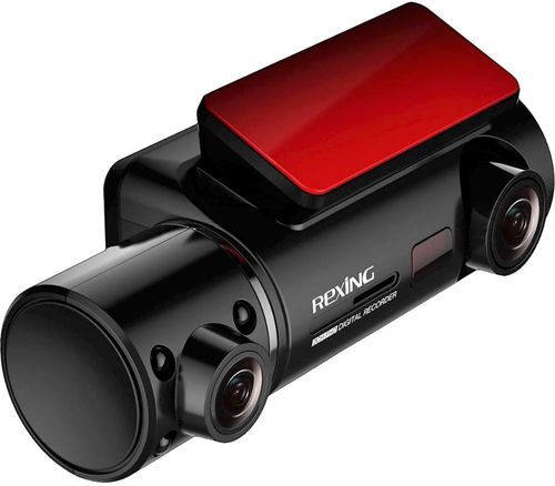 Rexing - V3 Plus Front and Cabin Dash Cam - Black