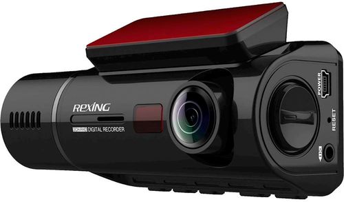Rexing - V3 Plus Front and Cabin Dash Cam - Black