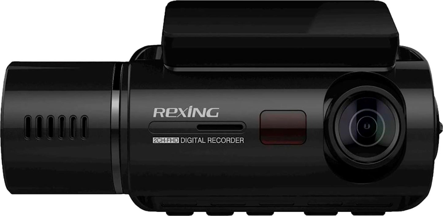 Rexing - V3 Plus Front and Cabin Dash Cam - Black