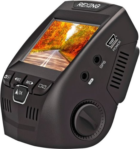 Rexing - V1P Plus 4K UHD Front and Rear Dash Cam with Wi-Fi - Black