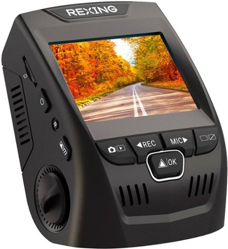 Rexing - V1P Plus 4K UHD Front and Rear Dash Cam with Wi-Fi - Black