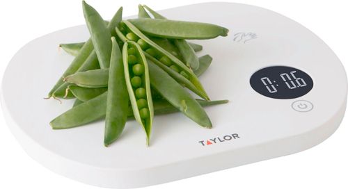 Taylor - Touchless Tare Digital Kitchen Scale - White