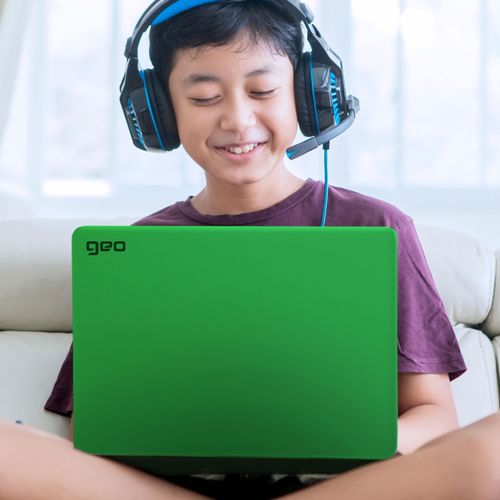 Geo - GeoBook 120 Minecraft Edition 12.5-inch HD Laptop - Intel Celeron Quad...