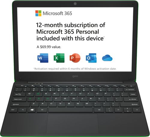 Geo - GeoBook 120 Minecraft Edition 12.5-inch HD Laptop - Intel Celeron Quad...