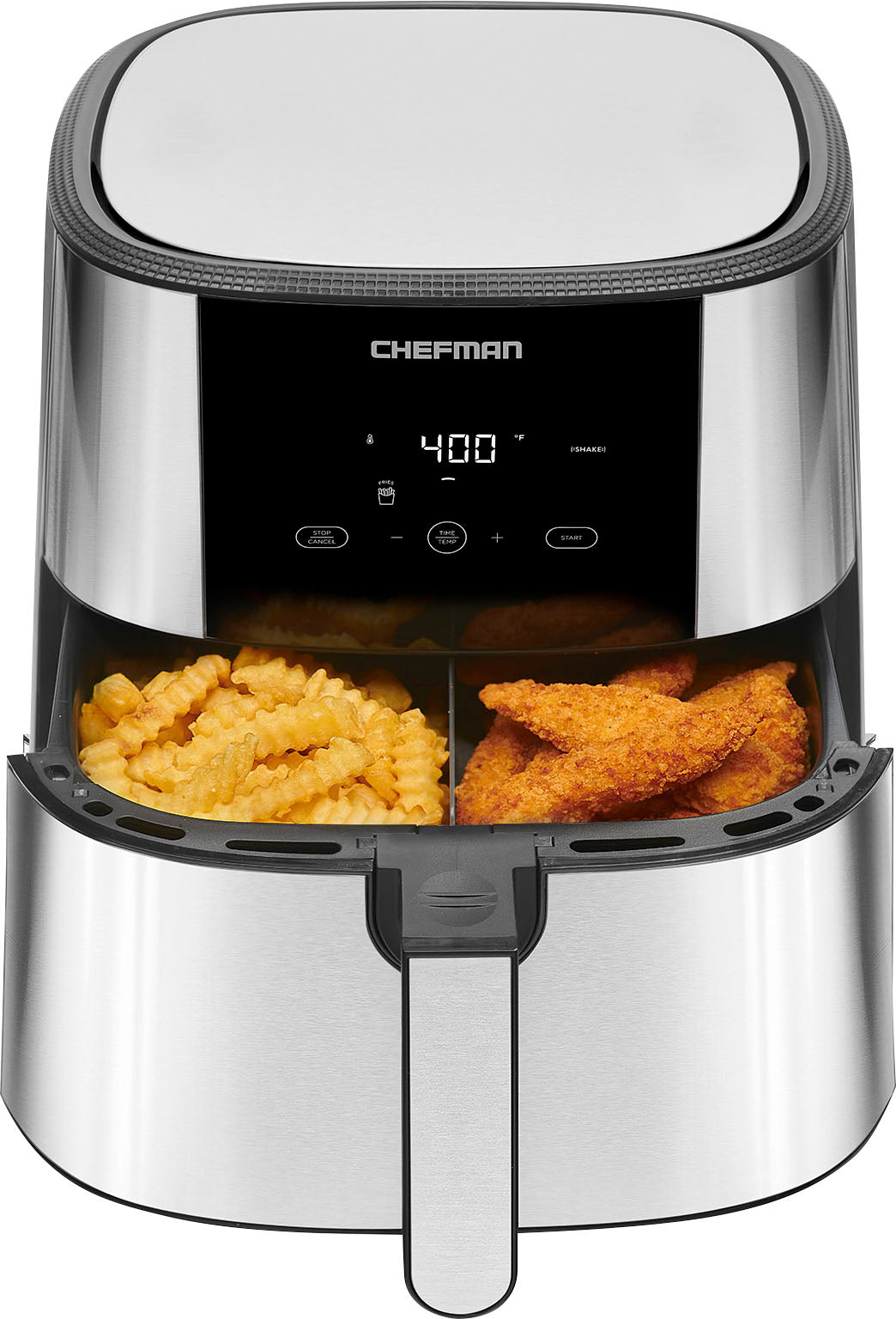 Chefman TurboFry Air Fryer, 8 Qt. Square Basket w/ Divider for Dual Cooking...