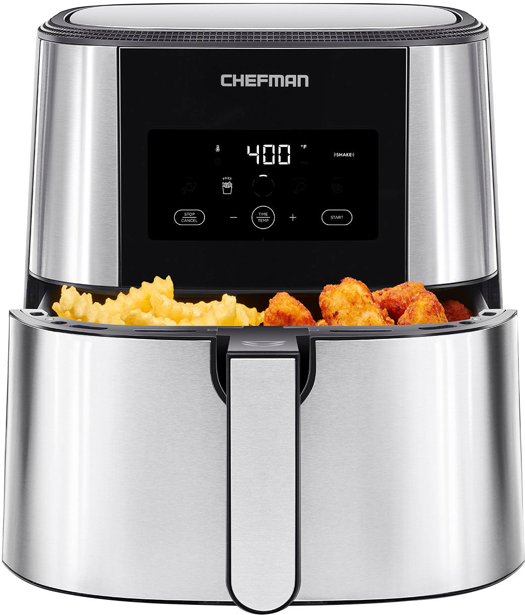 Chefman TurboFry Air Fryer, 8 Qt. Square Basket w/ Divider for Dual Cooking...