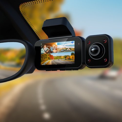 Rexing - V5 Plus 3-Channel 4K Dash Cam 2.7" LCD with Voice Control, Wi-Fi,...