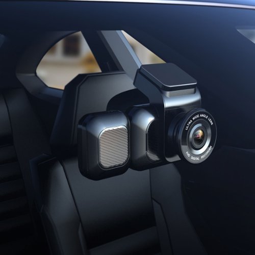 Rexing - V5 Plus 3-Channel 4K Dash Cam 2.7" LCD with Voice Control, Wi-Fi,...