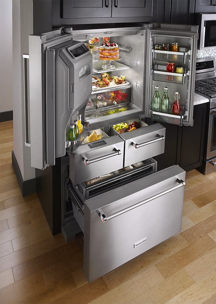 KitchenAid - 25.8 Cu. Ft. 5-Door French Door Refrigerator - Stainless steel