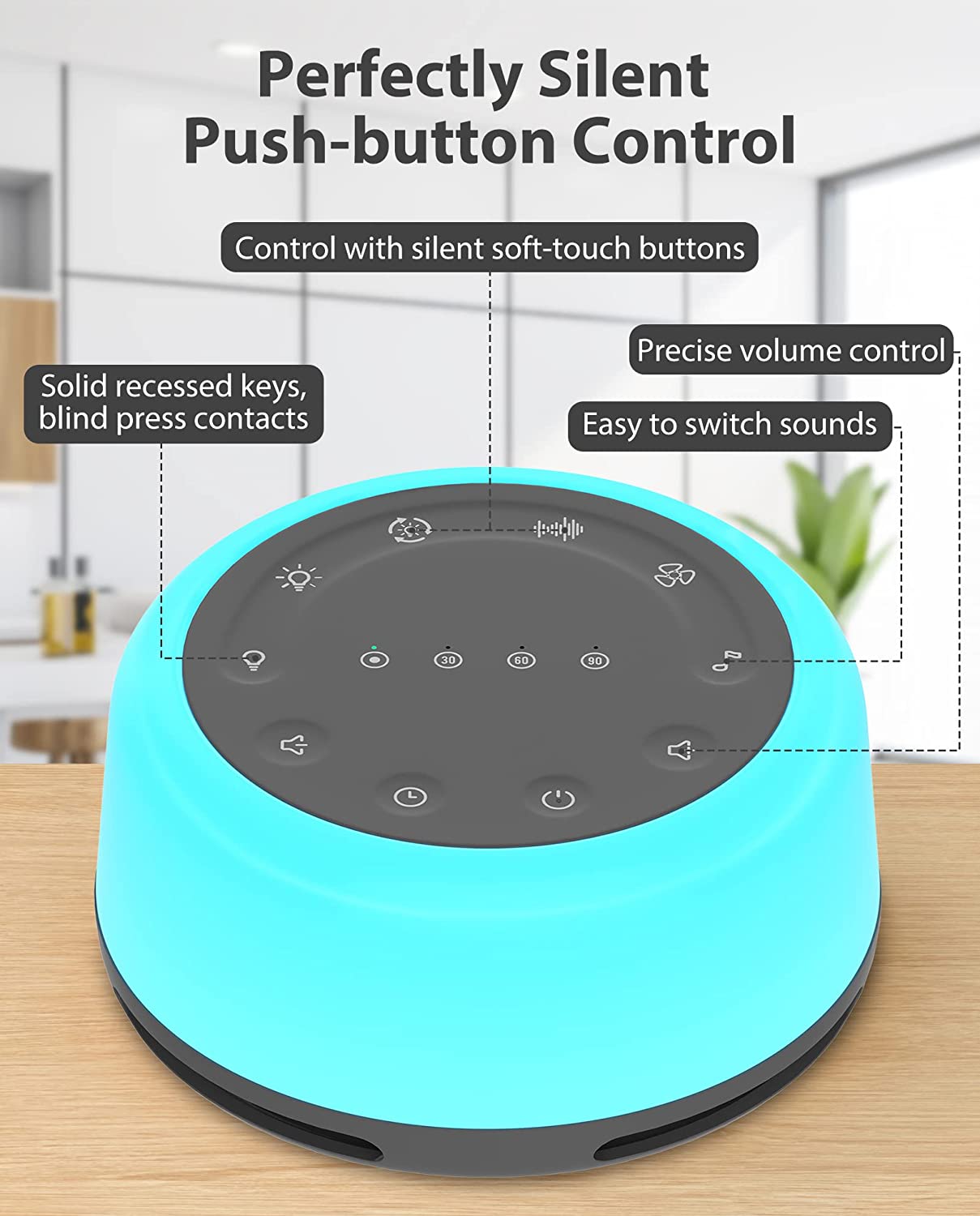 Anescra Sound Machine for Baby Adults 1 Count (Pack of 1), White-night Light