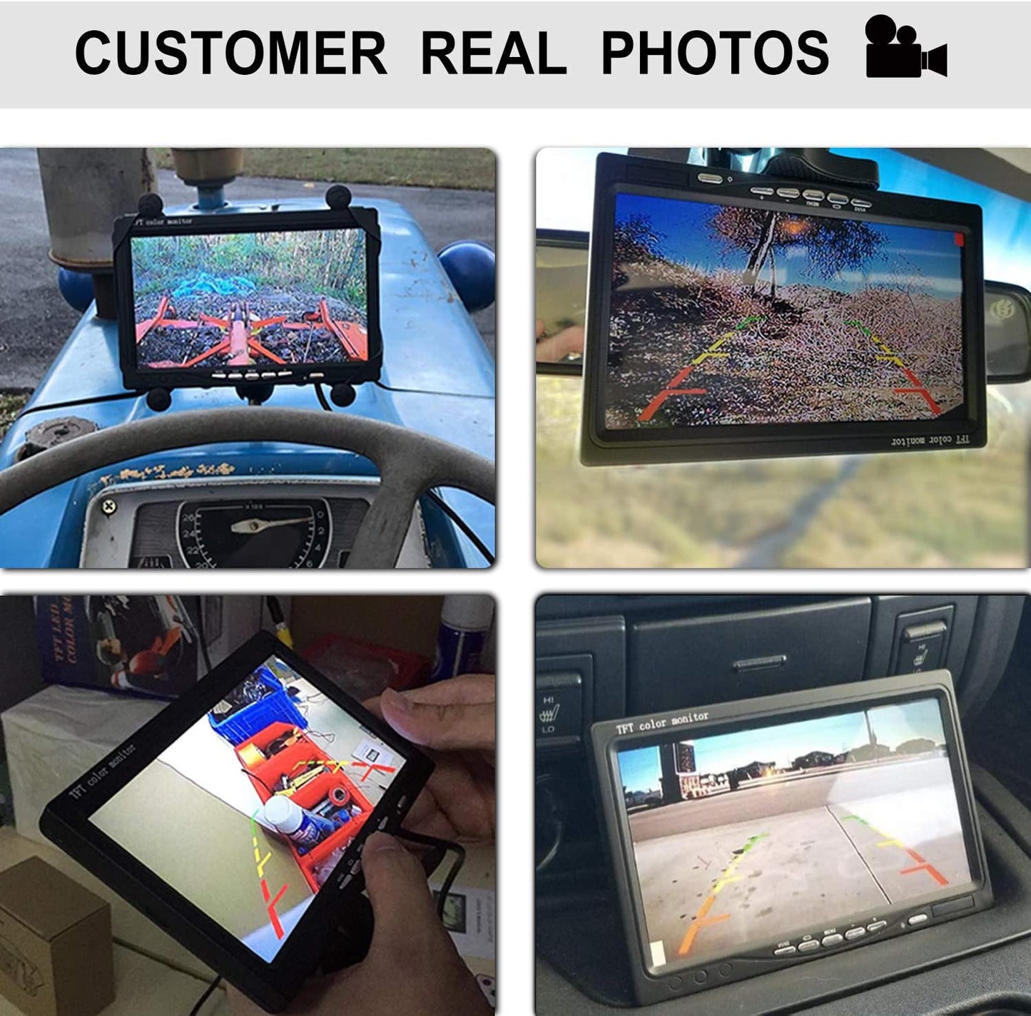 DVKNM Upgrade Backup Camera Monitor Kit,7-inch LCD-HD,IP69 7 inch-TZ101