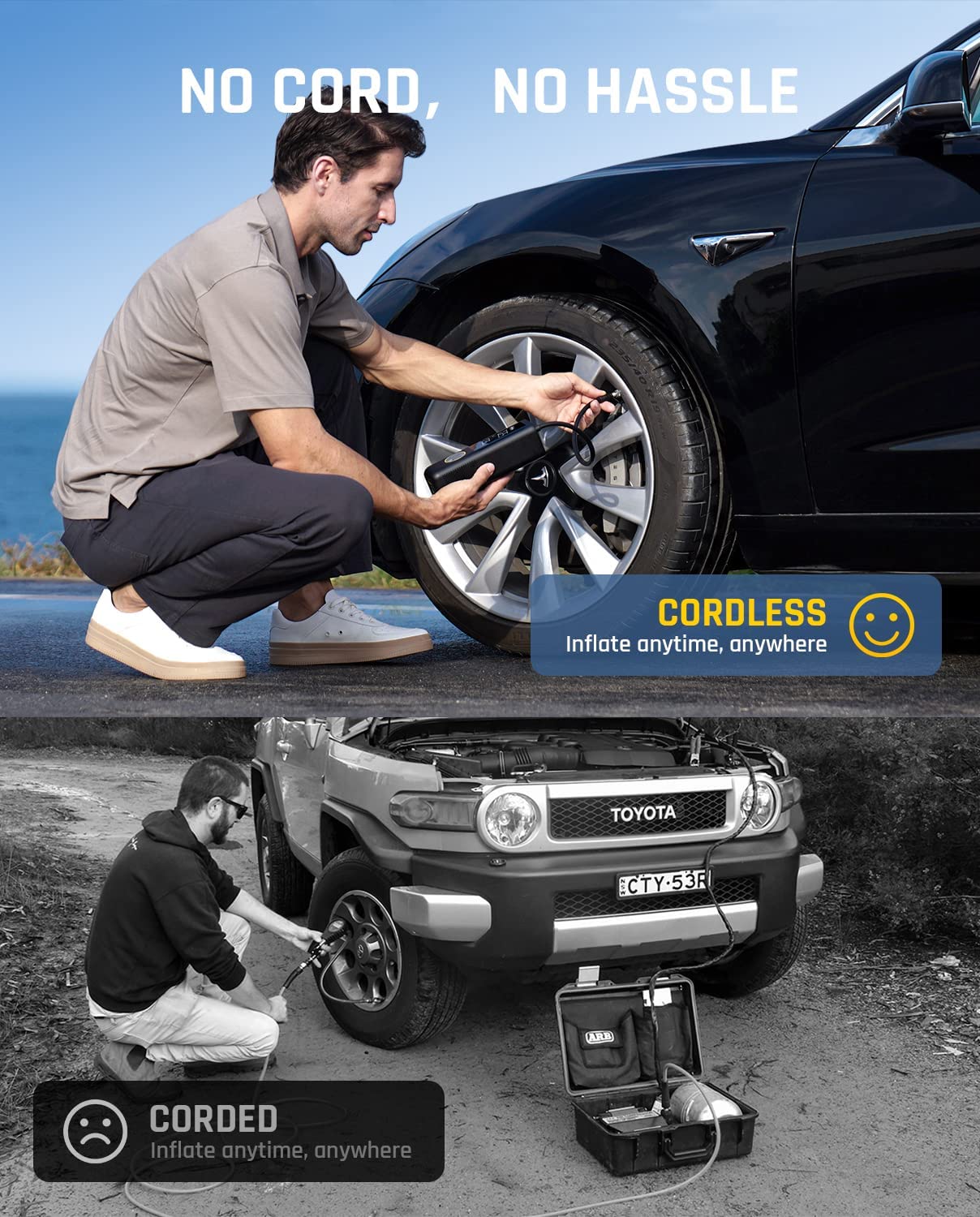 Fanttik X8 APEX Tire Inflator Portable Air Compressor, 2X Faster Black