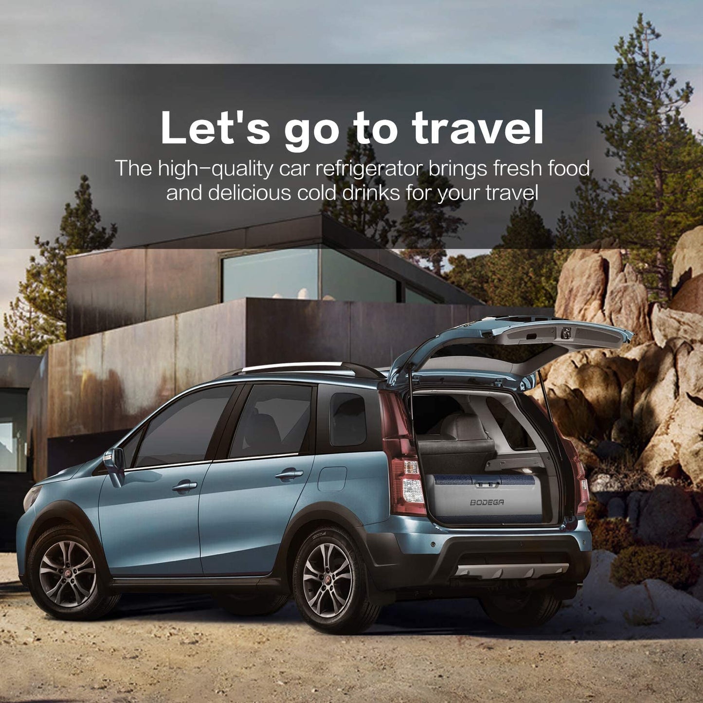 BODEGA 12 Volt Refrigerator, Portable Freezer, Car 50L, T 53 Quart (50L)