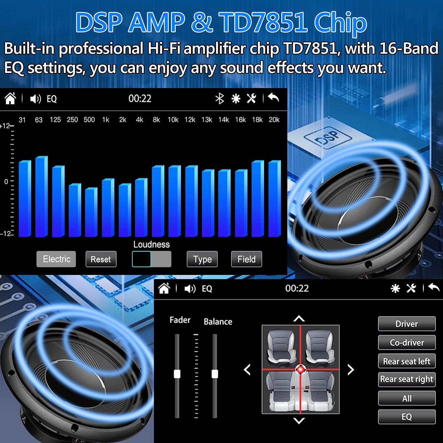 Double Din Car Stereo Compatible with Voice Control Apple Carplay - 7 Inch...