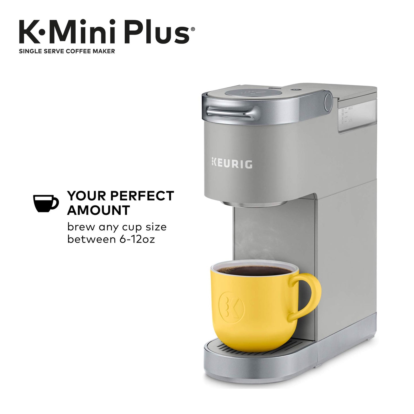 Comes With 6 to 12 oz. Brew Size, K-Cup Pod Storage, and Travel Mug Friendly, Studio Gray