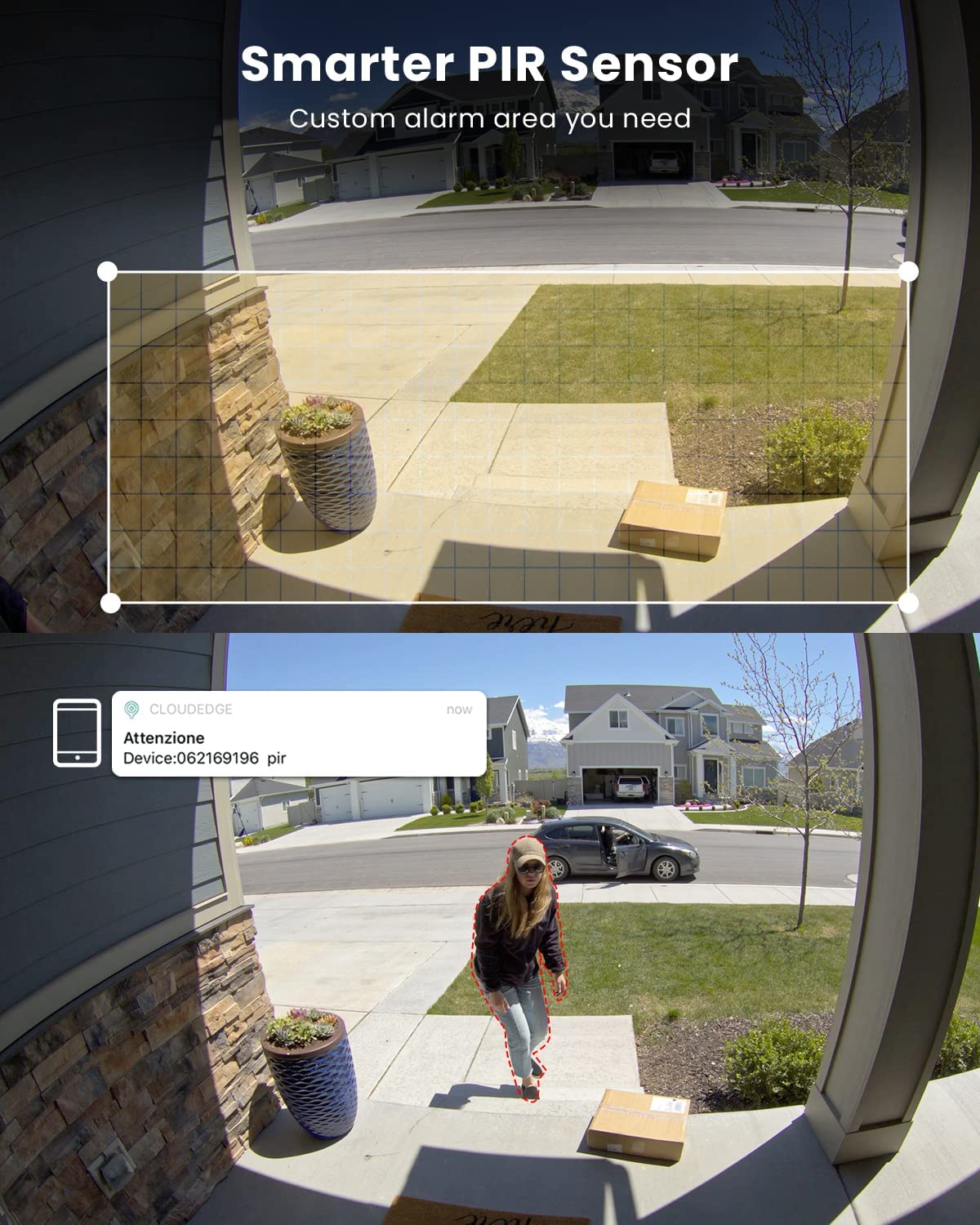 Security Cameras Wireless Outdoor, 2K Solar security camera System 360° PTZ...