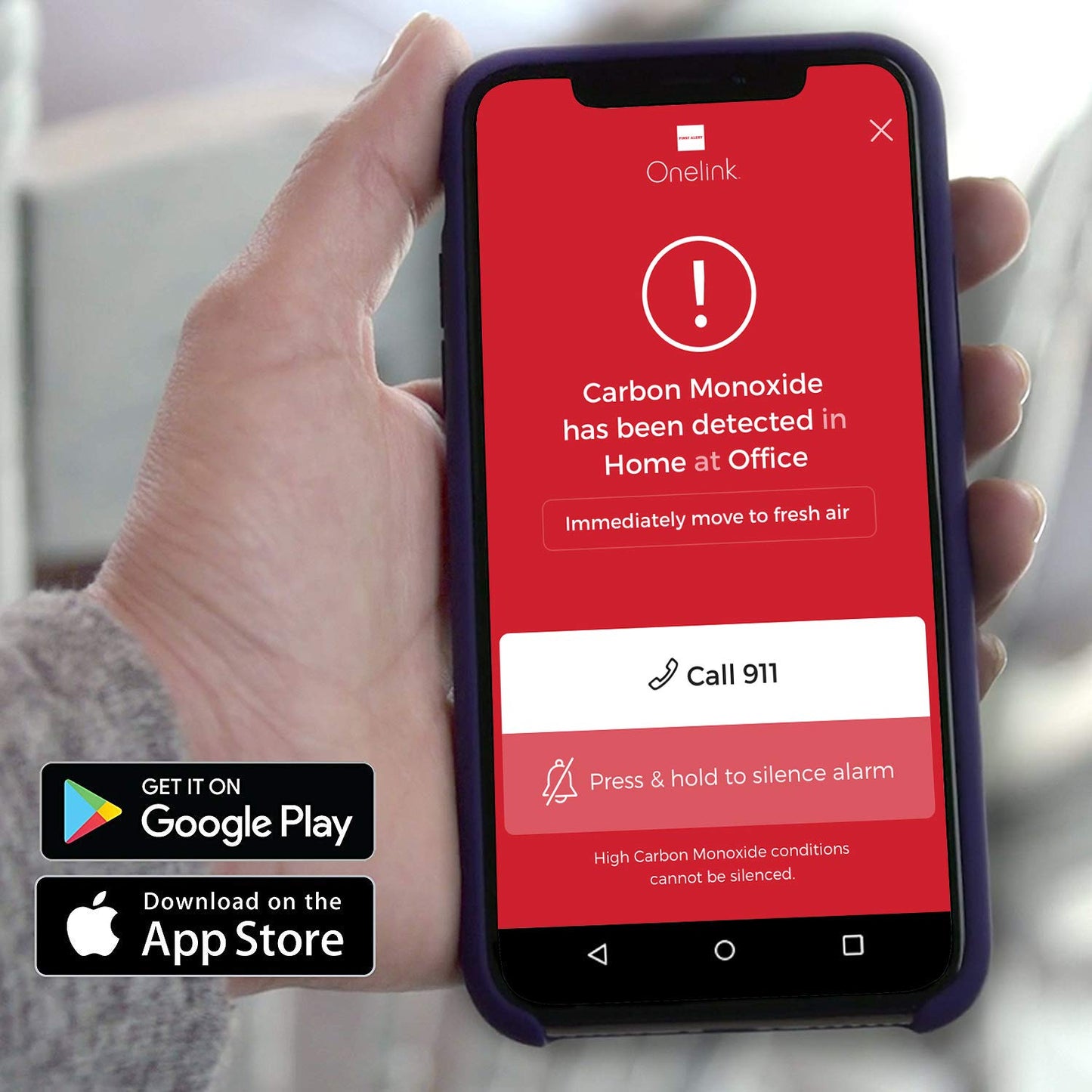 Alexa Enabled Smoke Detector and Carbon Monoxide Alarm with Onelink