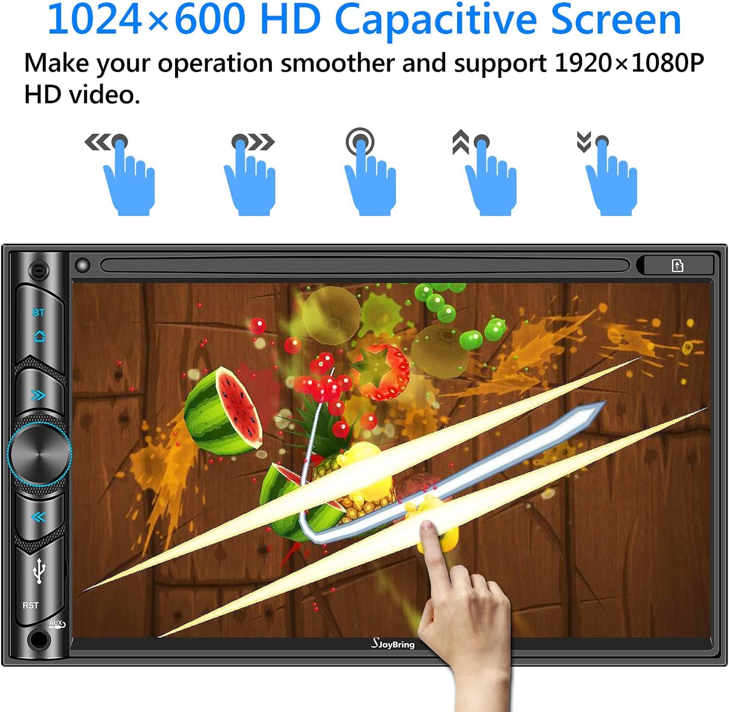 Double Din Car Stereo Compatible with Voice Control Apple Carplay - 7 Inch...