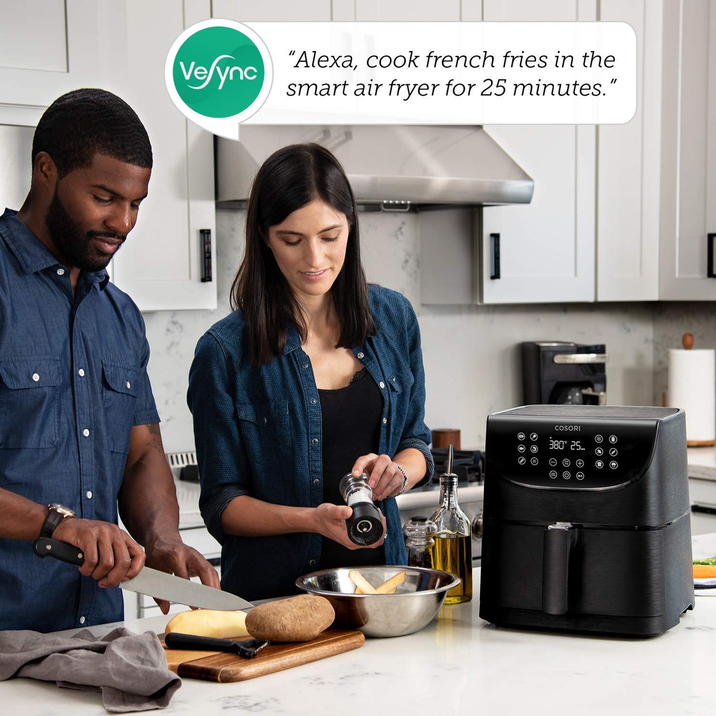 COSORI Smart WiFi Air Fryer 5.8QT(100 Recipes), 1700-Watt 5.8QT,