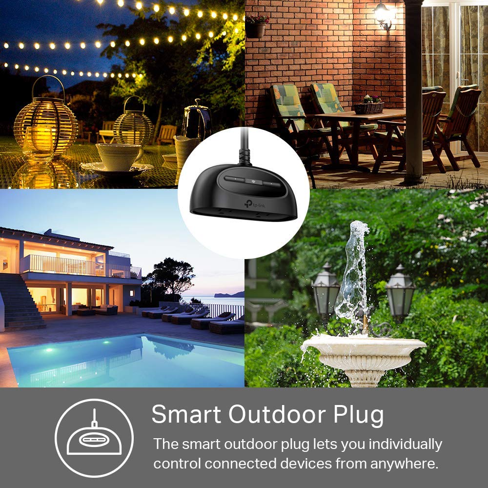 Kasa Smart WiFi Outdoor Plug by TP-Link– Outlets, Plug, Works with Alexa &...