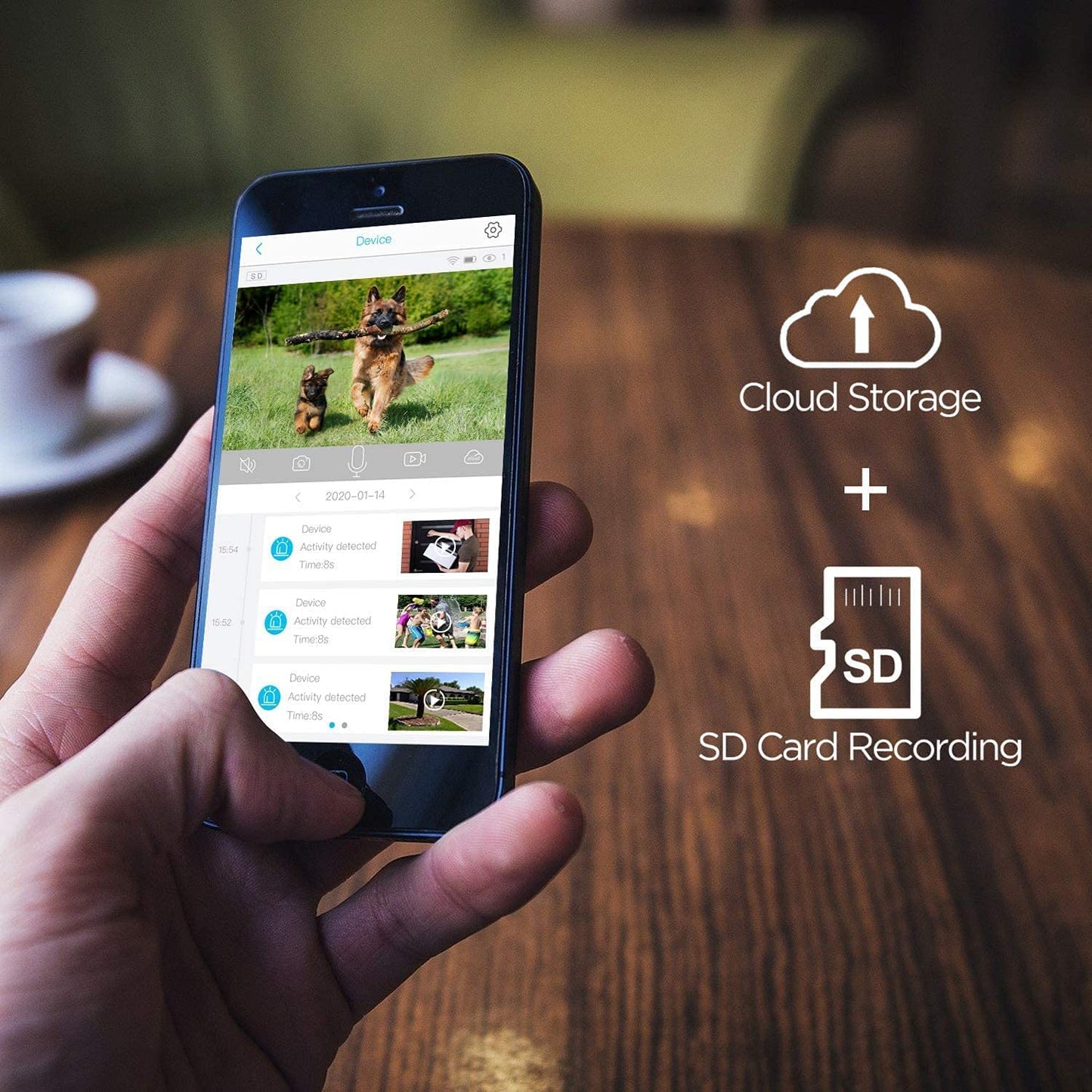 Home Security Camera Outdoor, Wireless WiFi Pan Tilt 360° View Spotlight Grey