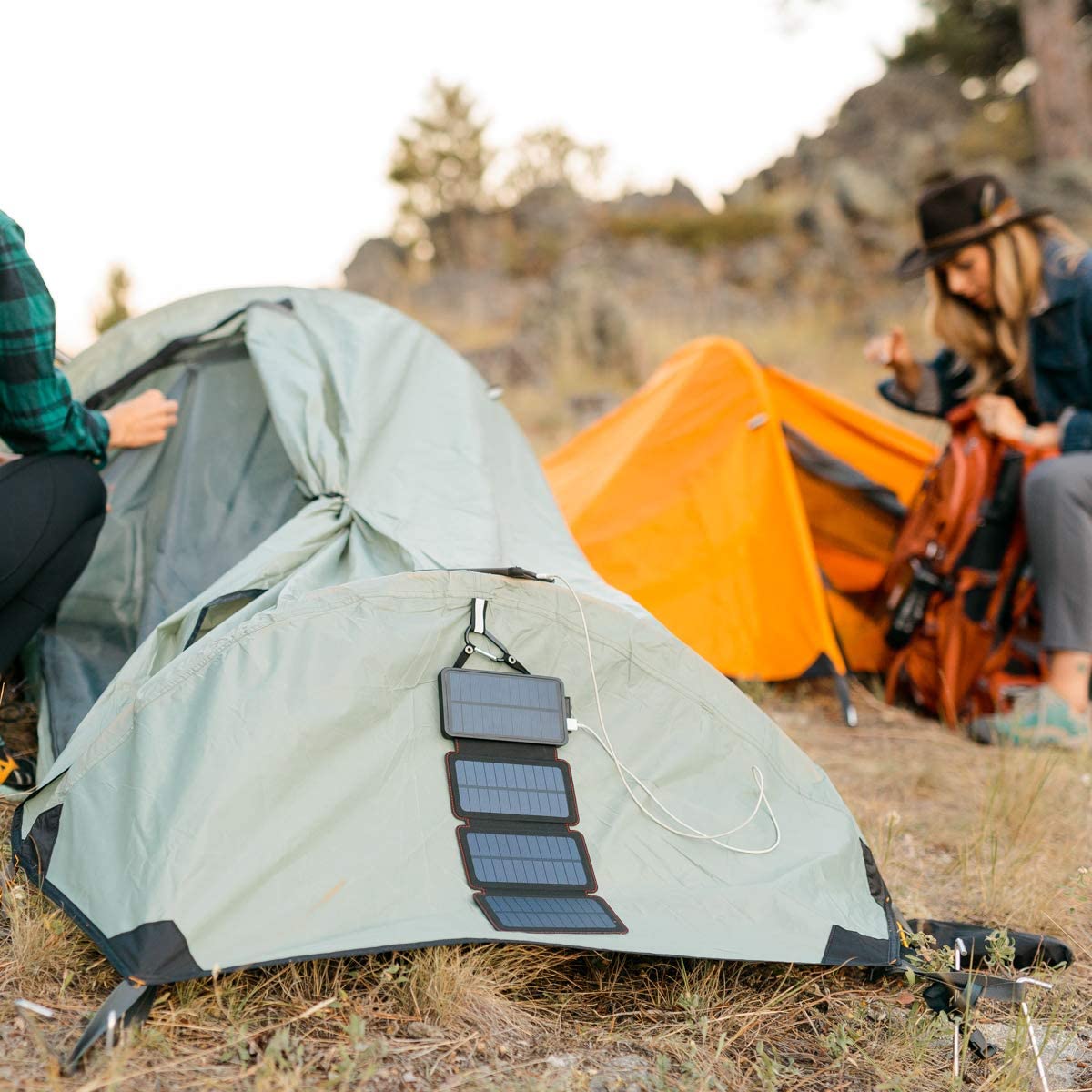 Survival Frog QuadraPro Solar Charger Power Bank - 5.5W 4-Panel Portable...