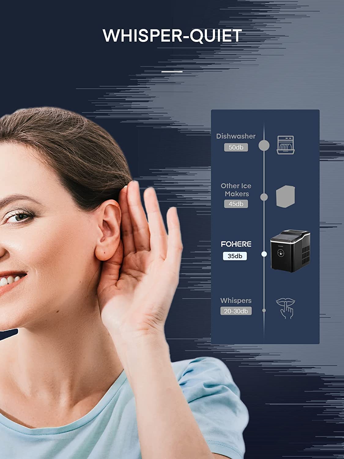 Ice Makers Machine Countertop, 9 Cubes Ready in 6 Mins, 28lbs 24Hrs, LED...