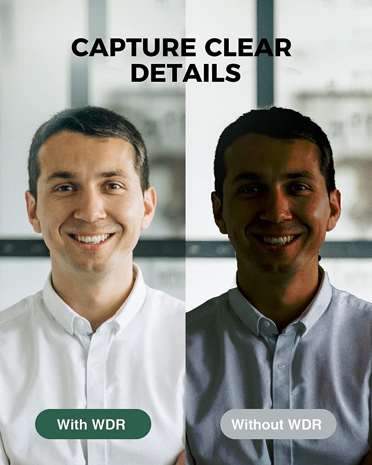 WyreStorm 1080P Webcam with Dual Microphones, 100° Wide-Angle, AI HD