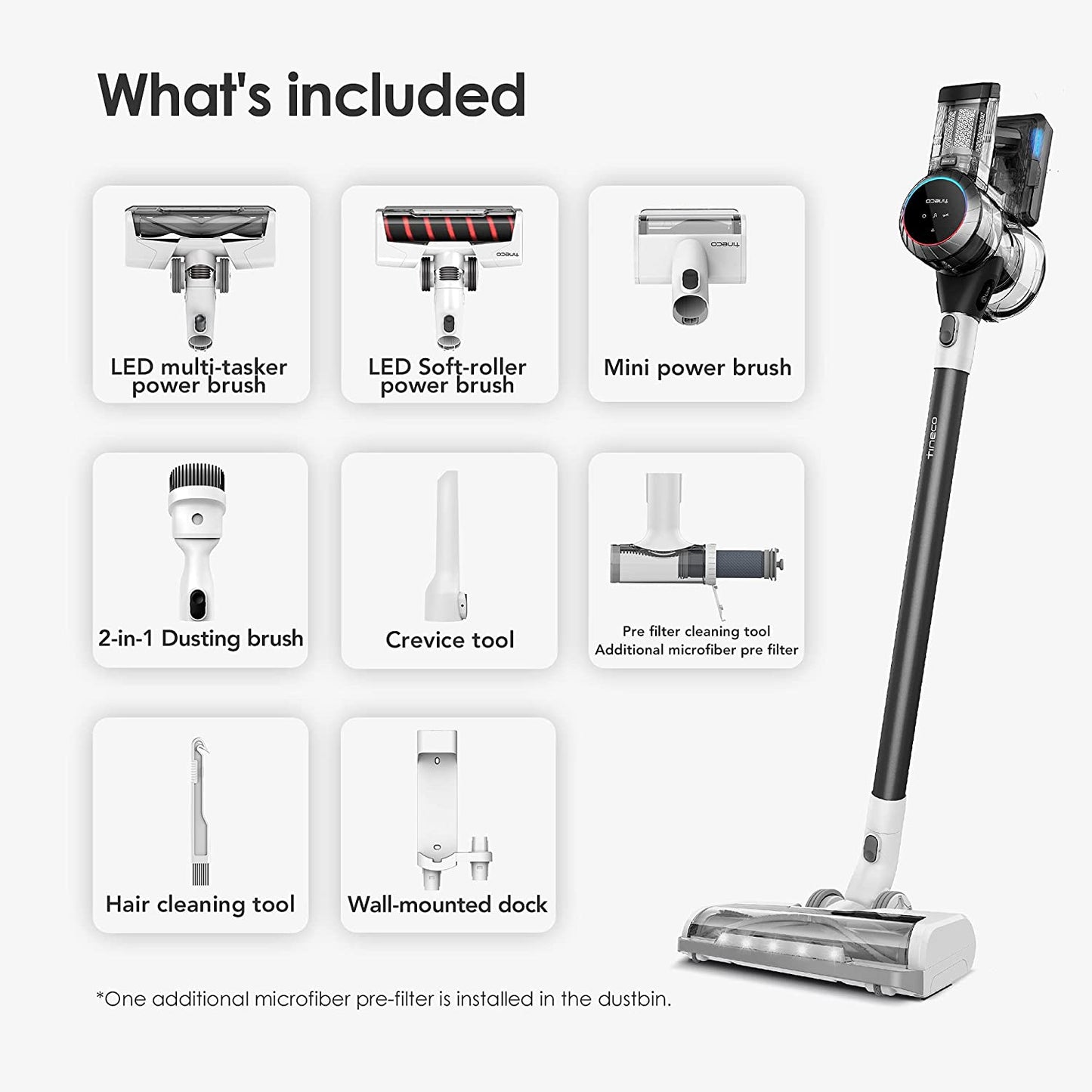 Tineco Pure ONE S11 Tango Smart Cordless Stick Vacuum Cleaner, Lightweight...