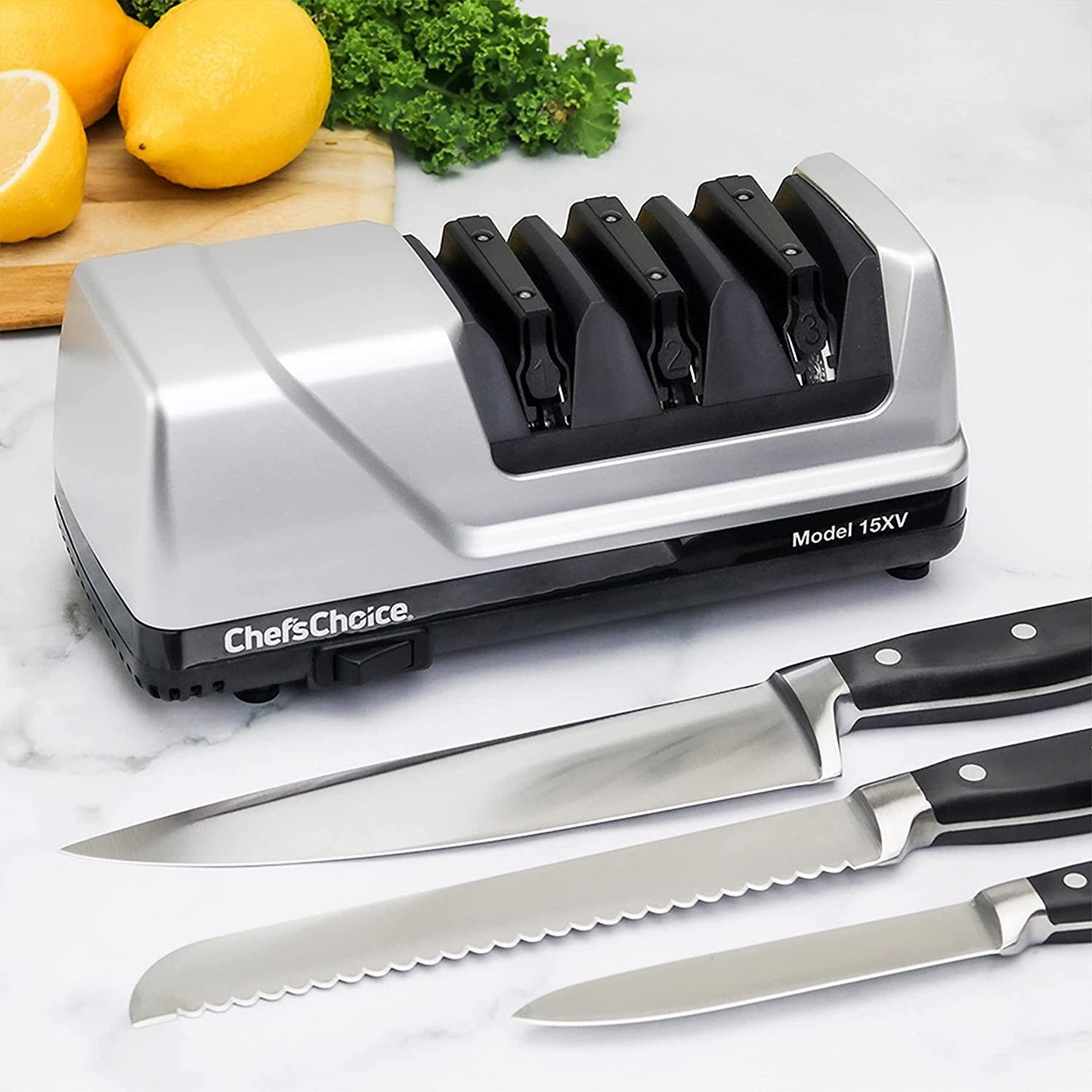 Chef'sChoice Trizor XV EdgeSelect Professional Electric Knife 3-stage, Gray
