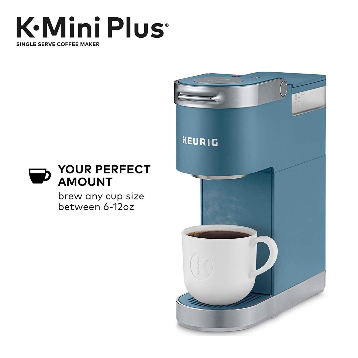 Keurig K-Mini Plus Coffee Maker, Single Serve K-Cup Pod Evening Teal