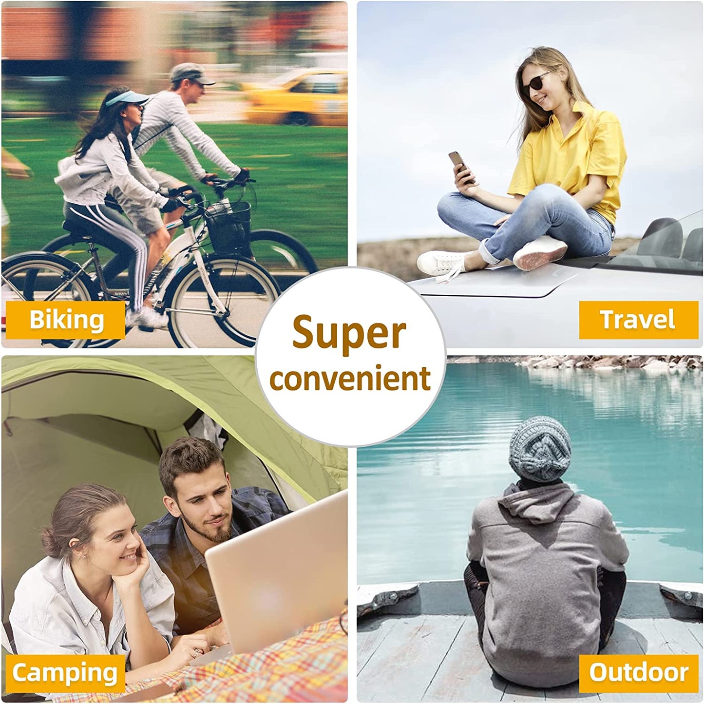 CERA+ Portable Electric Coffee Maker, Rechargeable Mini Battery White