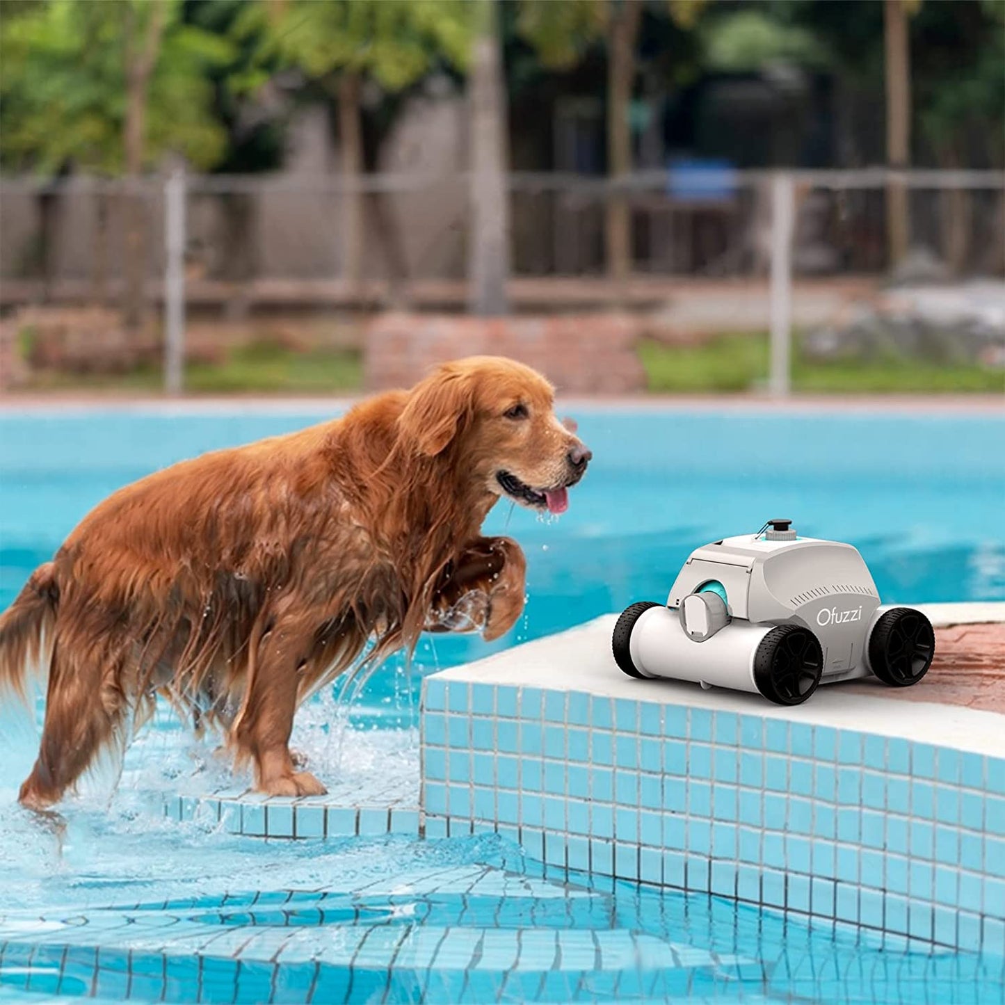 Ofuzzi Cordless Robotic Pool Cleaner, Max.120 Mins Runtime, Gray