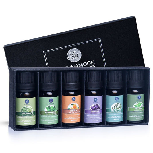 Lagunamoon Essential Oils Top 6 Gift Set Pure for Diffuser, Humidifier,...