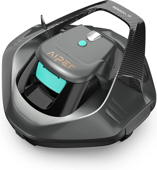 (2023 Upgrade) AIPER Cordless Robotic Pool Cleaner, Vacuum Lasts 90 Gray