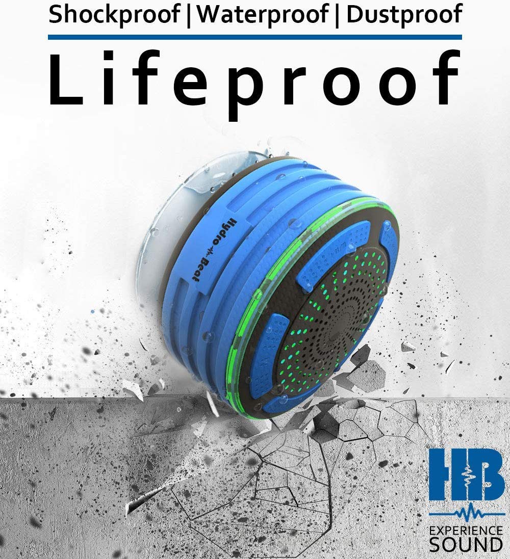Bluetooth Portable Waterproof Shower Radio - HB Illumination – Blue