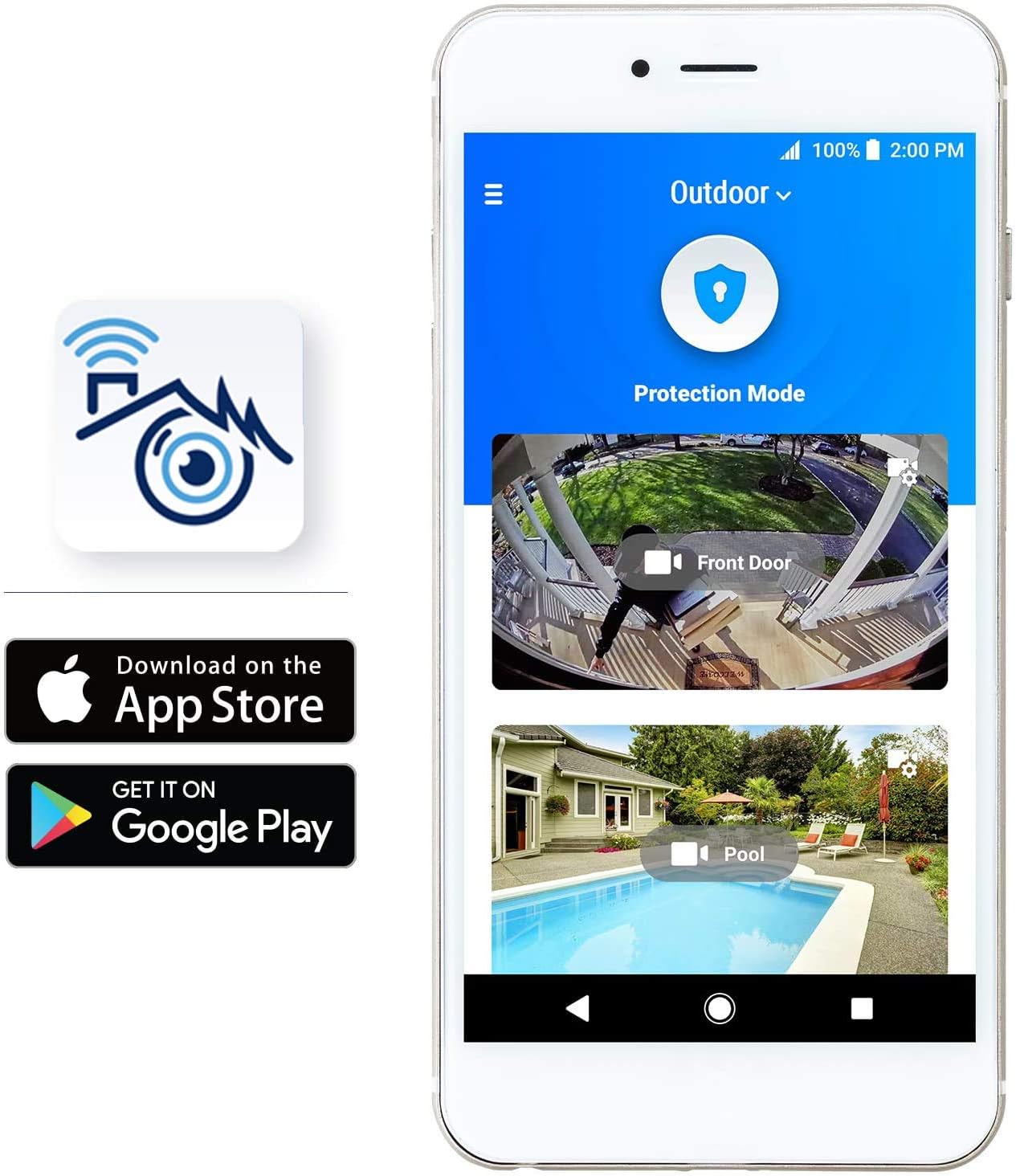 Panasonic HomeHawk Outdoor Wireless Smart Home Security Camera, Wide Angle...