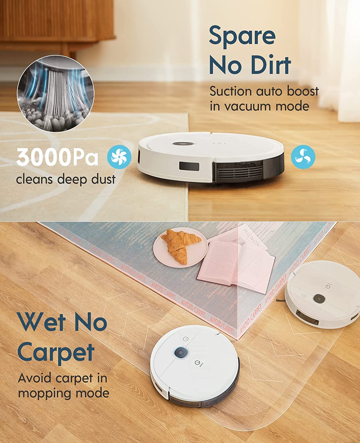 yeedi vac 2 pro Robot Vacuum and Mop Combo, 3000Pa Suction Yeedi Vac 2 Pro