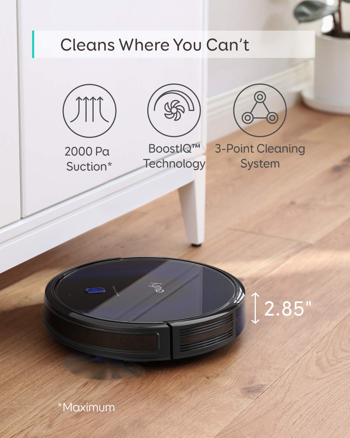 eufy by Anker, BoostIQ RoboVac 15C MAX, Wi-Fi Connected Robot Vacuum Black